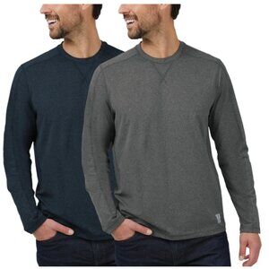 Rugged Elements Men's Long Sleeve Crew Tee, 2-pack Size Small